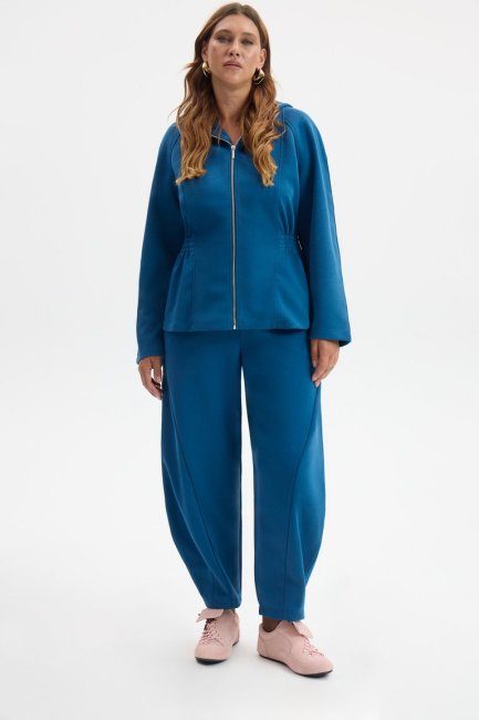 Спортивный костюм с худи и брюками баллон – фото – Plus Size 50–64 – Моно-Стиль