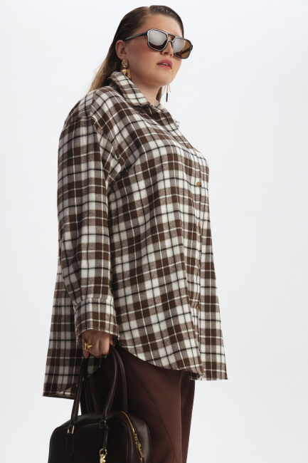 Рубашка в клетку оверсайз