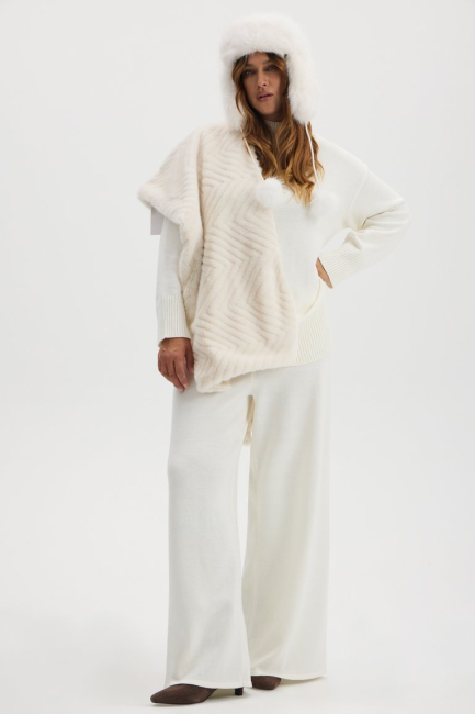 Палантин из меха норки – фото – Plus Size 50–64 – Моно-Стиль