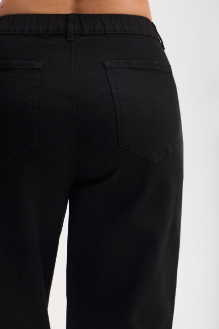 Джинсы бананы из черного денима – фото – Plus Size 50–64 – Моно-Стиль