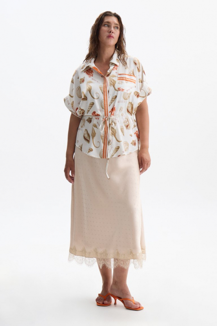 Блузка с морским принтом – фото – Plus Size 50–64 – Моно-Стиль