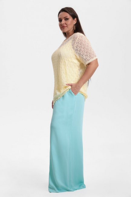 Футболка из кружева и топ – фото – Plus Size 50–64 – Моно-Стиль