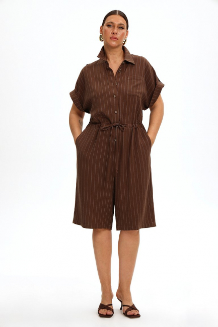 Комбинезон ромпер с цельнокроеным рукавом – фото – Plus Size 50–64 – Моно-Стиль