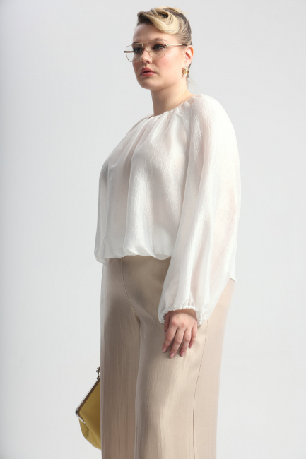 Блузка реглан с металлизированным блеском