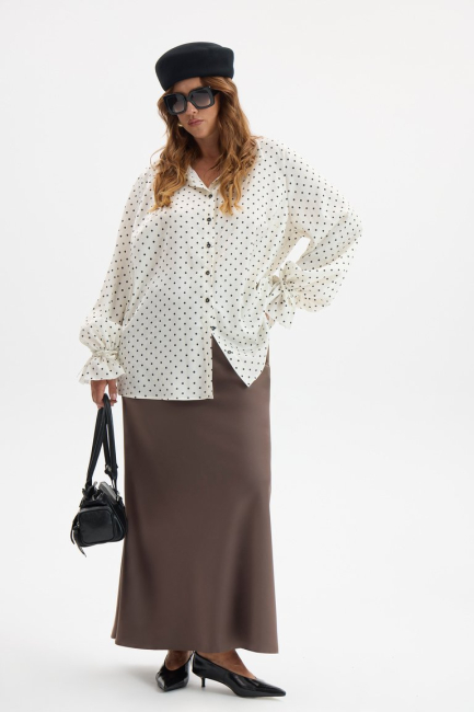 Блузка в горох – фото – Plus Size 50–64 – Моно-Стиль