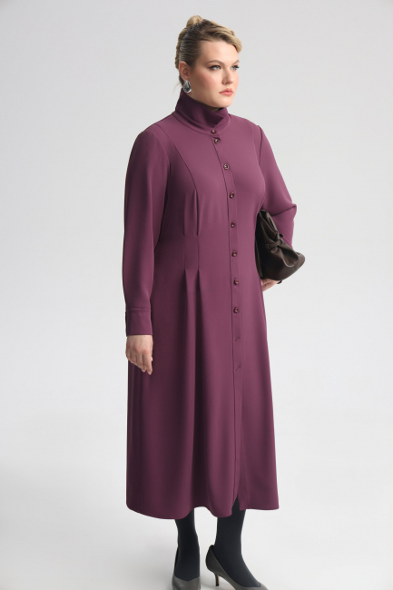 Платье из поливискозы с защипами