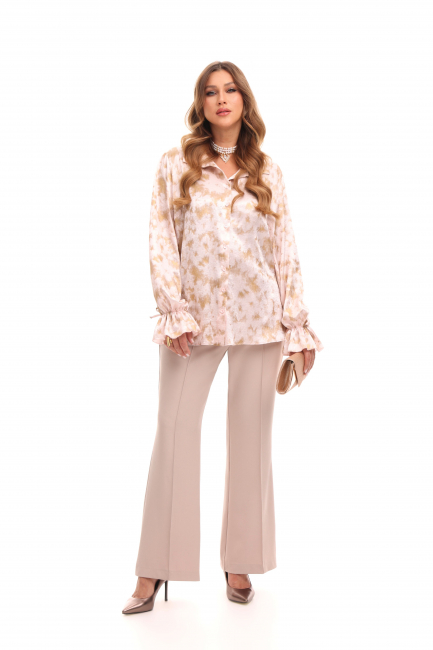 Брюки буткат из облегченной костюмной ткани