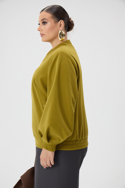 Бомбер из смесовой шерсти с ворсом