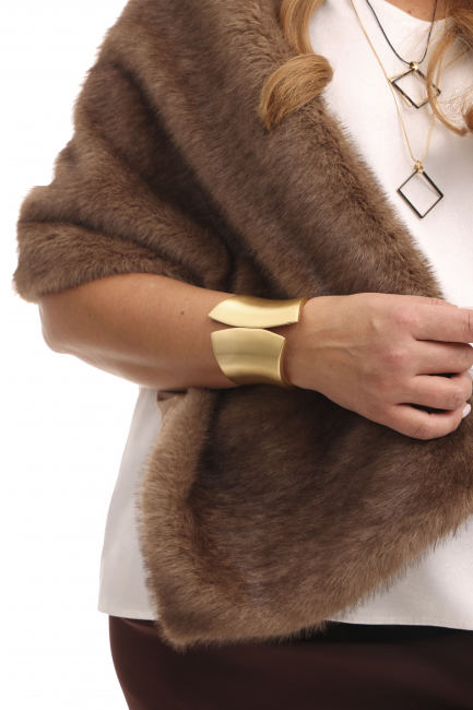 Палантин из экомеха норки