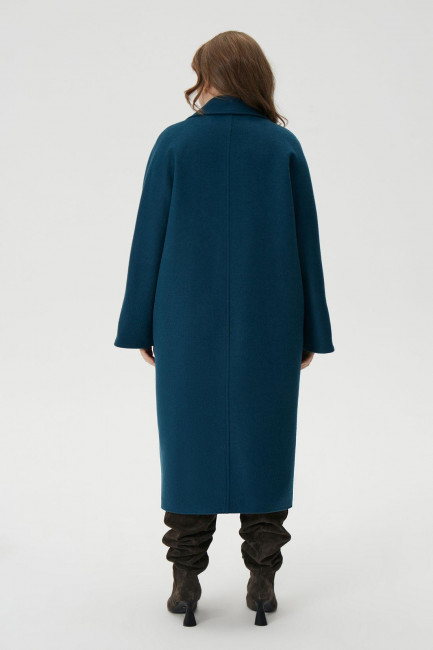Универсальное двубортное пальто из смесовой шерсти