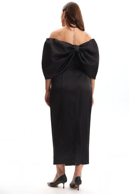 Платье футляр с бантом