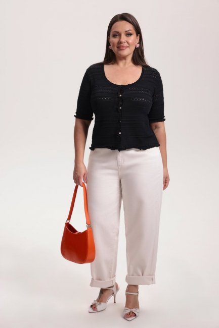 Джинсы бананы из облегченного денима – фото – Plus Size 50–64 – Моно-Стиль